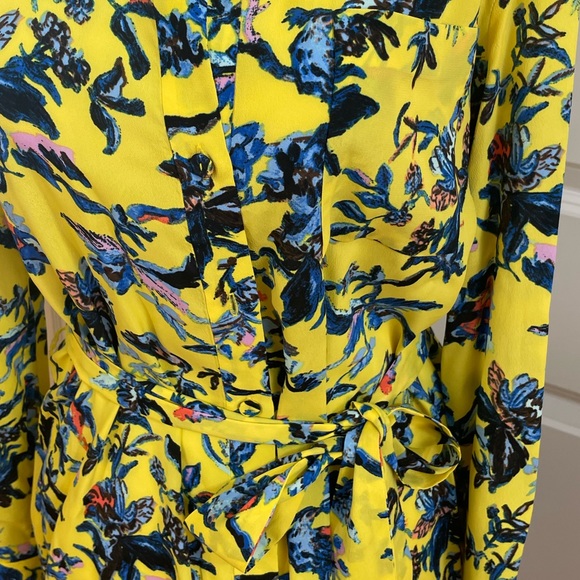 Floral-Print Crepe De Chine Silk Blended Shirt Dress from DIANE VON FURSTENBERG - Picture 10 of 13